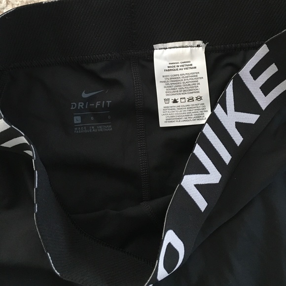 Nike Pro Women's Mesh-Paneled Leggings Size L Black - Picture 10 of 10